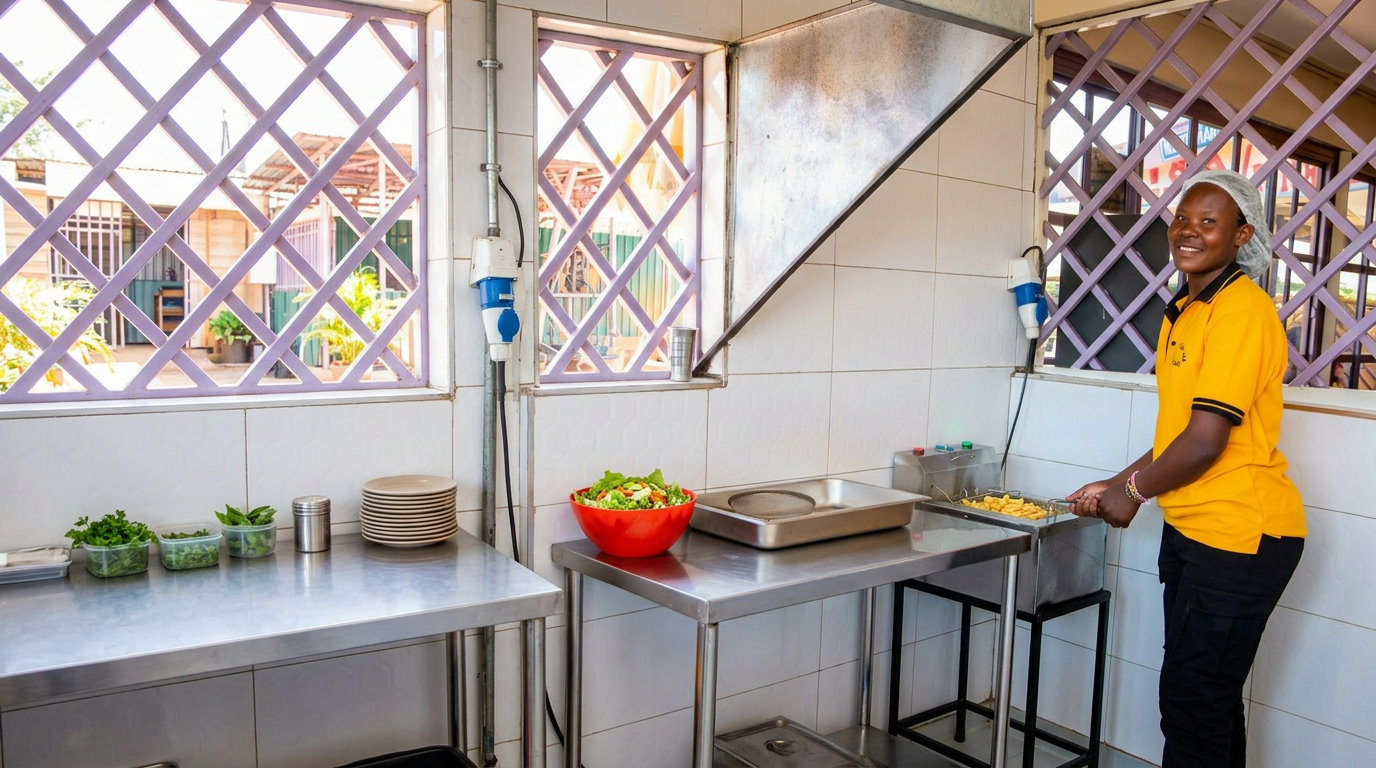 Fresh food being prepared in the T&A kitchen
